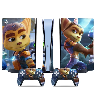 Ratchet & Clank Rift Apart decal skin for PS5 Digital Console and two Controllers