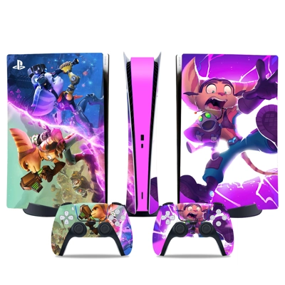 Ratchet & Clank Rift Apart decal skin for PS5 Digital Console and two Controllers
