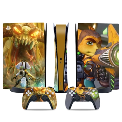 Ratchet & Clank Rift Apart decal skin for PS5 Digital Console and two Controllers