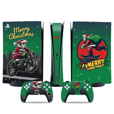 Merry Christmas decal skin for PS5 Digital Console and two.. Merry Christmas decal skin for PS5 Digital Console and two..