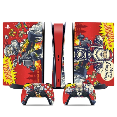 Merry Christmas decal skin for PS5 Digital Console and two.. Merry Christmas decal skin for PS5 Digital Console and two..