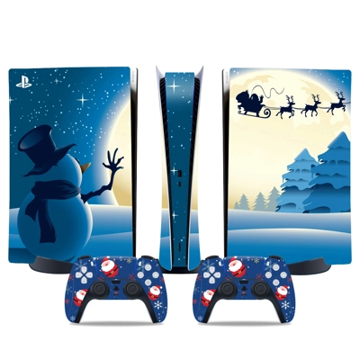 Merry Christmas decal skin for PS5 Digital Console and two.. Merry Christmas decal skin for PS5 Digital Console and two..