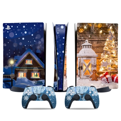 Merry Christmas decal skin for PS5 Digital Console and two.. Merry Christmas decal skin for PS5 Digital Console and two..