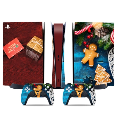 Merry Christmas decal skin for PS5 Digital Console and two.. Merry Christmas decal skin for PS5 Digital Console and two..