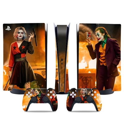 Joker decal skin for PS5 Digital Console and two Controllers Joker decal skin for PS5 Digital Console and two Controllers