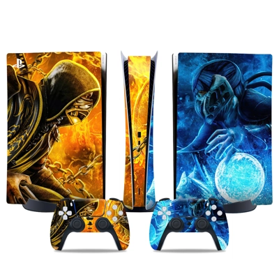 Mortal Kombat decal skin for PS5 Digital Console and two Controllers