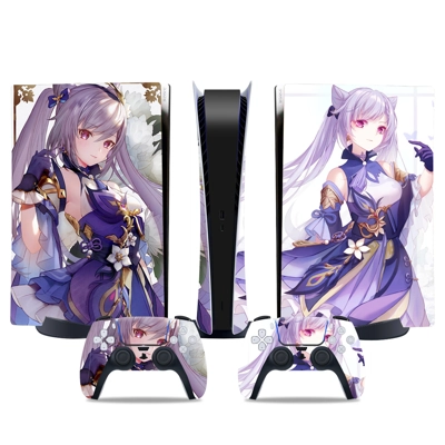 Anime decal skin for PS5 Digital Console and two Controllers