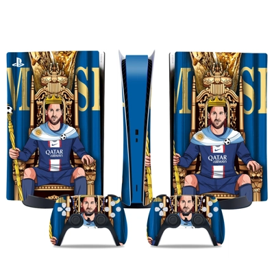 Messi decal skin for PS5 Digital Console and two Controllers Messi decal skin for PS5 Digital Console and two Controllers