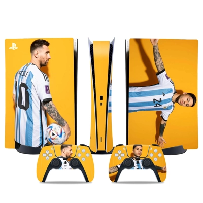 Messi decal skin for PS5 Digital Console and two Controllers Messi decal skin for PS5 Digital Console and two Controllers