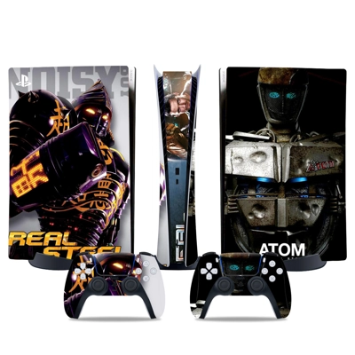 Real Steel decal skin for PS5 Digital Console and two Cont.. Real Steel decal skin for PS5 Digital Console and two Cont..