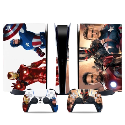 Avengers decal skin for PS5 Digital Console and two Controllers