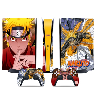 Naruto decal skin for PS5 Digital Console and two Controll.. Naruto decal skin for PS5 Digital Console and two Controll..