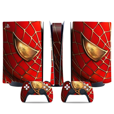 Spiderman decal skin for PS5 Digital Console and two Contr.. Spiderman decal skin for PS5 Digital Console and two Contr..