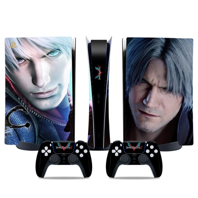 Devil May Cry 5 decal skin for PS5 Digital Console and two Controllers