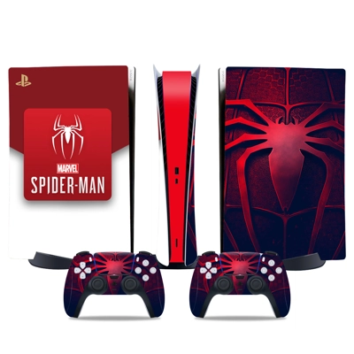 Spiderman decal skin for PS5 Digital Console and two Contr.. Spiderman decal skin for PS5 Digital Console and two Contr..