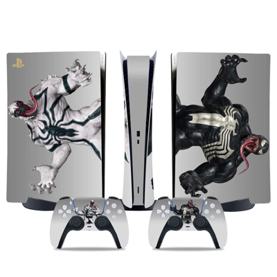 Venom decal skin for PS5 Digital Console and two Controllers Venom decal skin for PS5 Digital Console and two Controllers