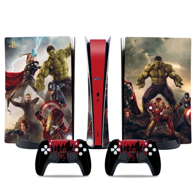 Avengers Hulk decal skin for PS5 Digital Console and two C.. Avengers Hulk decal skin for PS5 Digital Console and two C..