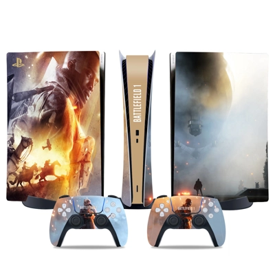 Battlefield decal skin for PS5 Digital Console and two Con.. Battlefield decal skin for PS5 Digital Console and two Con..