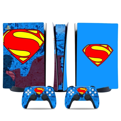 Superman decal skin for PS5 Digital Console and two Contro.. Superman decal skin for PS5 Digital Console and two Contro..