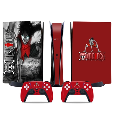 One Piece decal skin for PS5 Digital Console and two Contr.. One Piece decal skin for PS5 Digital Console and two Contr..