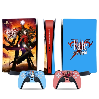 Fate Stay Night decal skin for PS5 Digital Console and two.. Fate Stay Night decal skin for PS5 Digital Console and two..