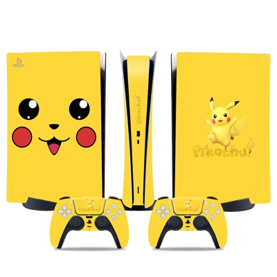 Pokemon Pikachu decal skin for PS5 Digital Console and two.. Pokemon Pikachu decal skin for PS5 Digital Console and two..