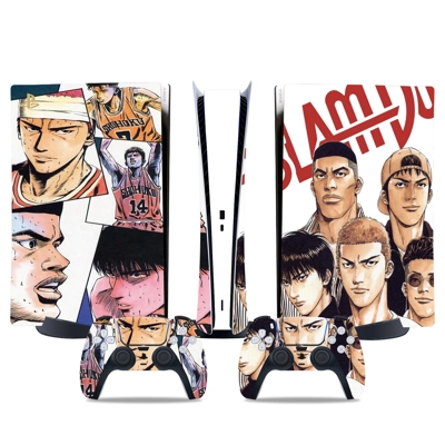 Shohoku decal skin for PS5 Digital Console and two Controllers