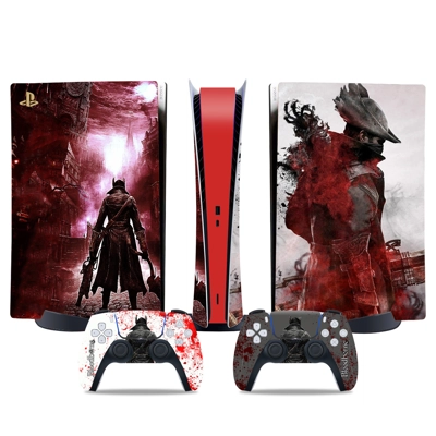 Bloodborne decal skin for PS5 Digital Console and two Cont.. Bloodborne decal skin for PS5 Digital Console and two Cont..