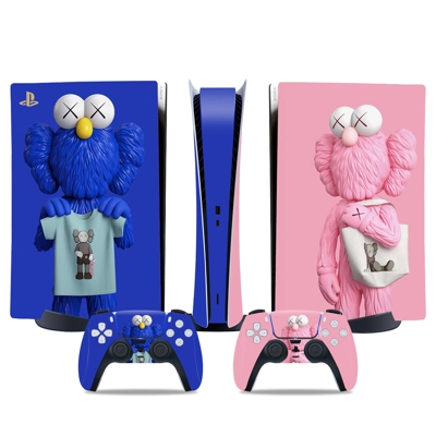 KAWS decal skin for PS5 Digital Console and two Controllers KAWS decal skin for PS5 Digital Console and two Controllers