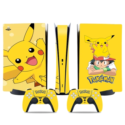 Pokemon Pikachu decal skin for PS5 Digital Console and two.. Pokemon Pikachu decal skin for PS5 Digital Console and two..