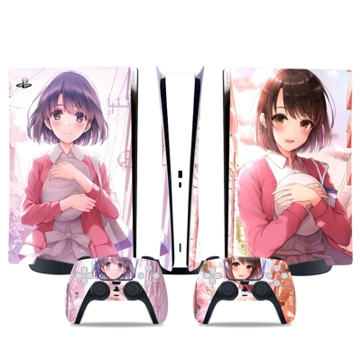 Katou Megumi decal skin for PS5 Digital Console and two Co.. Katou Megumi decal skin for PS5 Digital Console and two Co..