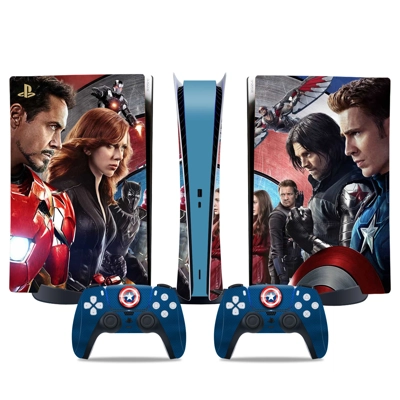 Avengers decal skin for PS5 Digital Console and two Contro.. Avengers decal skin for PS5 Digital Console and two Contro..
