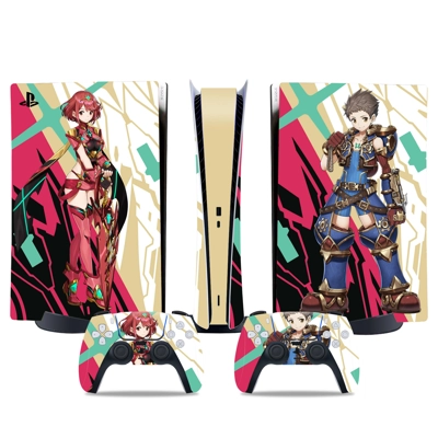 Rex Xenoblade decal skin for PS5 Digital Console and two C.. Rex Xenoblade decal skin for PS5 Digital Console and two C..