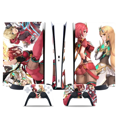 Xenoblade 2 decal skin for PS5 Digital Console and two Con.. Xenoblade 2 decal skin for PS5 Digital Console and two Con..