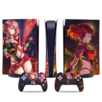Xenoblade 2 decal skin for PS5 Digital Console and two Con.. Xenoblade 2 decal skin for PS5 Digital Console and two Con..