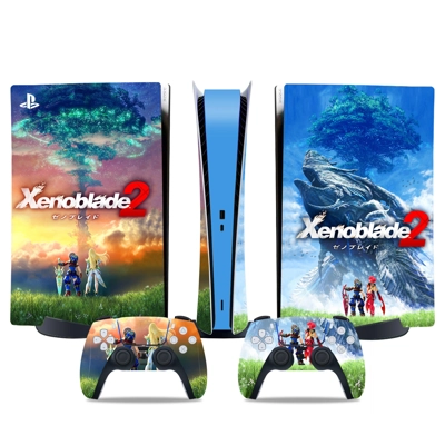 Xenoblade 2 decal skin for PS5 Digital Console and two Con.. Xenoblade 2 decal skin for PS5 Digital Console and two Con..