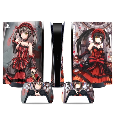 Kurumi Tokisaki decal skin for PS5 Digital Console and two.. Kurumi Tokisaki decal skin for PS5 Digital Console and two..