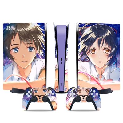 Your Name decal skin for PS5 Digital Console and two Contr.. Your Name decal skin for PS5 Digital Console and two Contr..