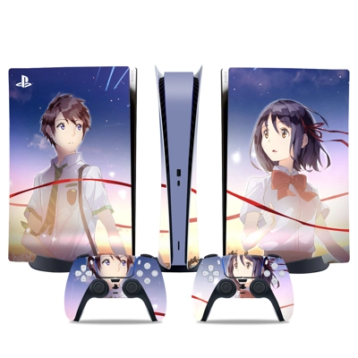 Your Name decal skin for PS5 Digital Console and two Contr.. Your Name decal skin for PS5 Digital Console and two Contr..
