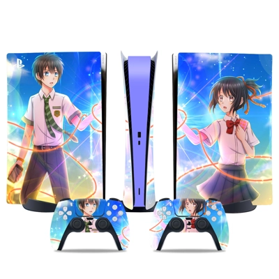 Your Name decal skin for PS5 Digital Console and two Contr.. Your Name decal skin for PS5 Digital Console and two Contr..