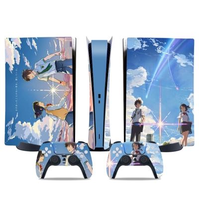 Your Name decal skin for PS5 Digital Console and two Contr.. Your Name decal skin for PS5 Digital Console and two Contr..