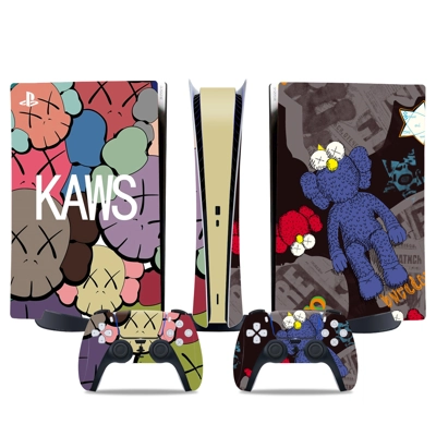 KAWS decal skin for PS5 Digital Console and two Controllers KAWS decal skin for PS5 Digital Console and two Controllers