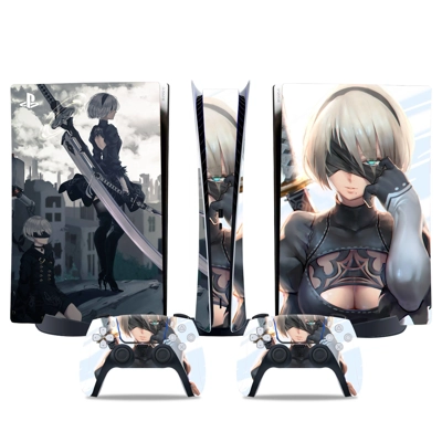 Nier Automata decal skin for PS5 Digital Console and two C.. Nier Automata decal skin for PS5 Digital Console and two C..