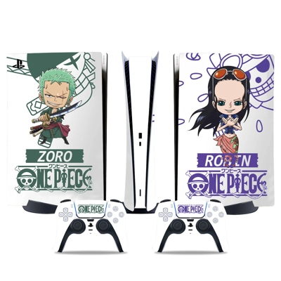 Onepiece Zoro decal skin for PS5 Digital Console and two C.. Onepiece Zoro decal skin for PS5 Digital Console and two C..