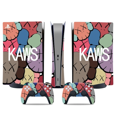 KAWS decal skin for PS5 Digital Console and two Controllers KAWS decal skin for PS5 Digital Console and two Controllers