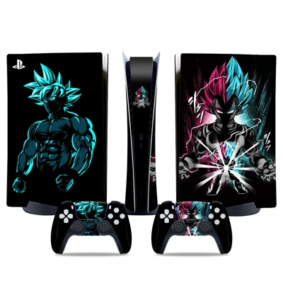 Dragon Ball Goku decal skin for PS5 Digital Console and two Controllers
