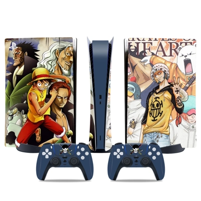 One Piece decal skin for PS5 Digital Console and two Contr.. One Piece decal skin for PS5 Digital Console and two Contr..