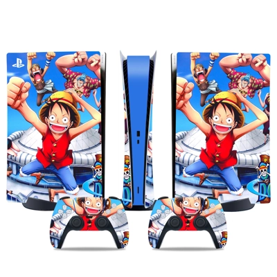 One Piece decal skin for PS5 Digital Console and two Contr.. One Piece decal skin for PS5 Digital Console and two Contr..