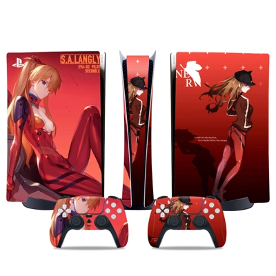 Asuka Langly decal skin for PS5 Digital Console and two Co.. Asuka Langly decal skin for PS5 Digital Console and two Co..
