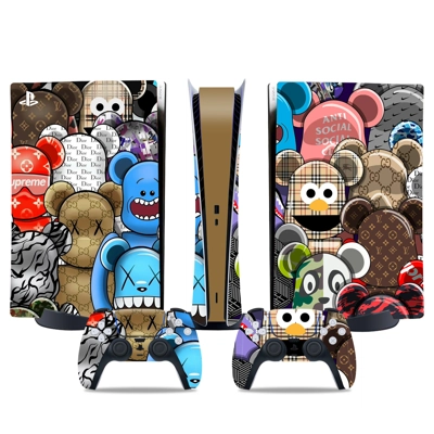 Kaws decal skin for PS5 Digital Console and two Controllers Kaws decal skin for PS5 Digital Console and two Controllers